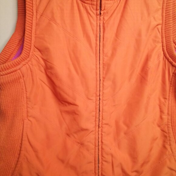 Tommy Hilfiger Vest Jacket L Full Zip Orange Pink - Picture 7 of 13